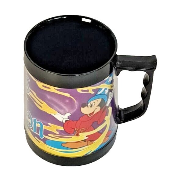 Vintage 1980's RARE Disney Mickey's Magic Potion Black Plastic Handle Mug - Picture 4 of 9